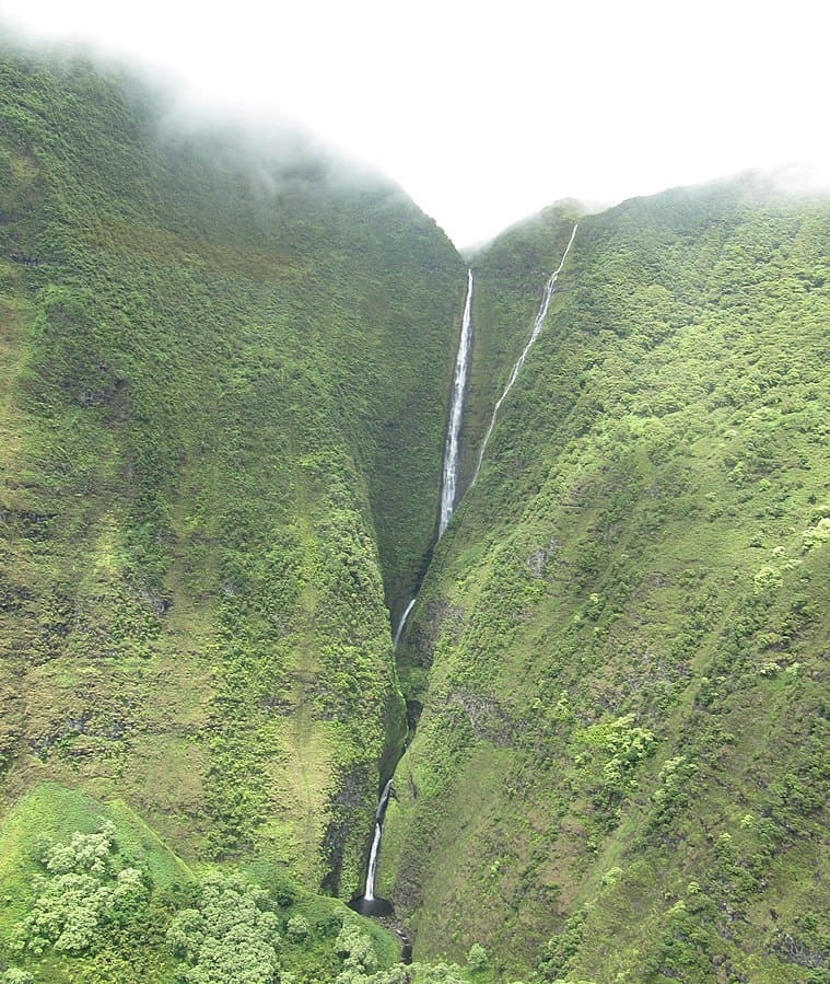 Oloupena Falls, Molokai, Hawaii, United States