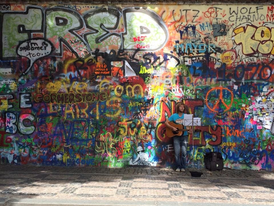 Lennon Wall, Prague, Czechia