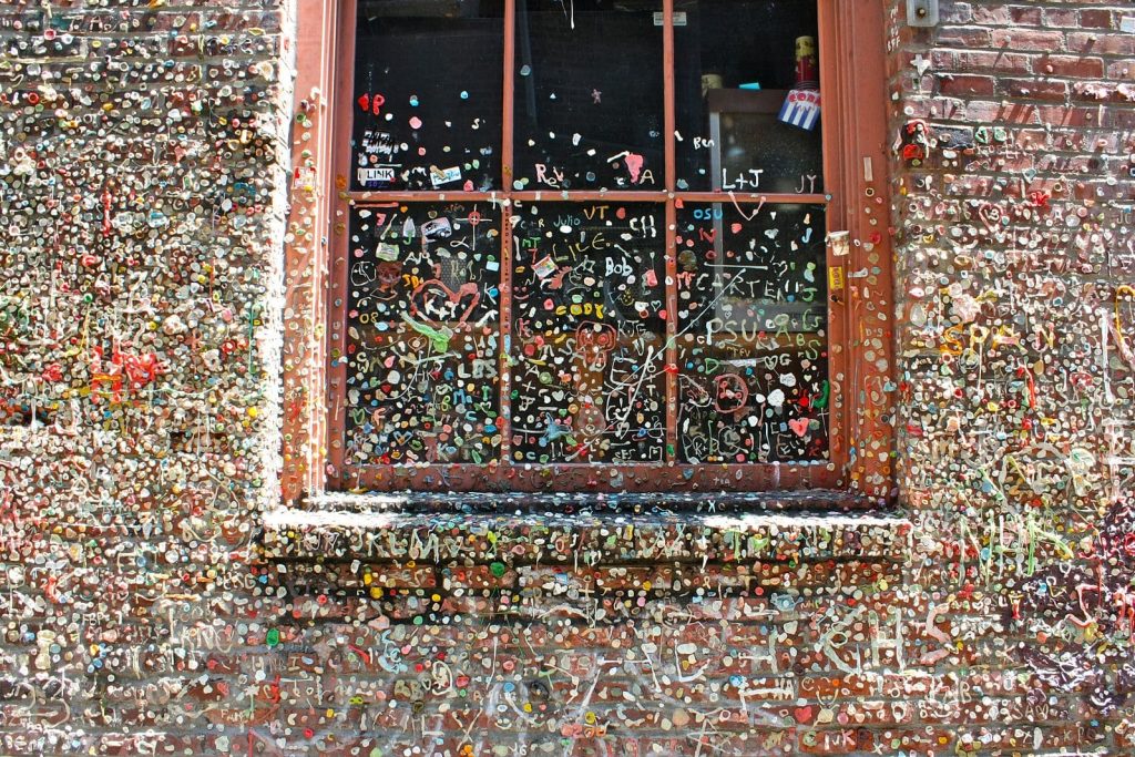 The Gum Wall, Seattle, Washington