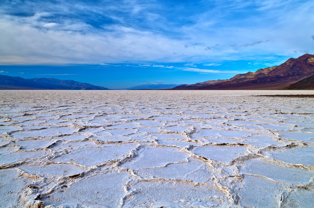 Badwater Basin in its dry and salty era.